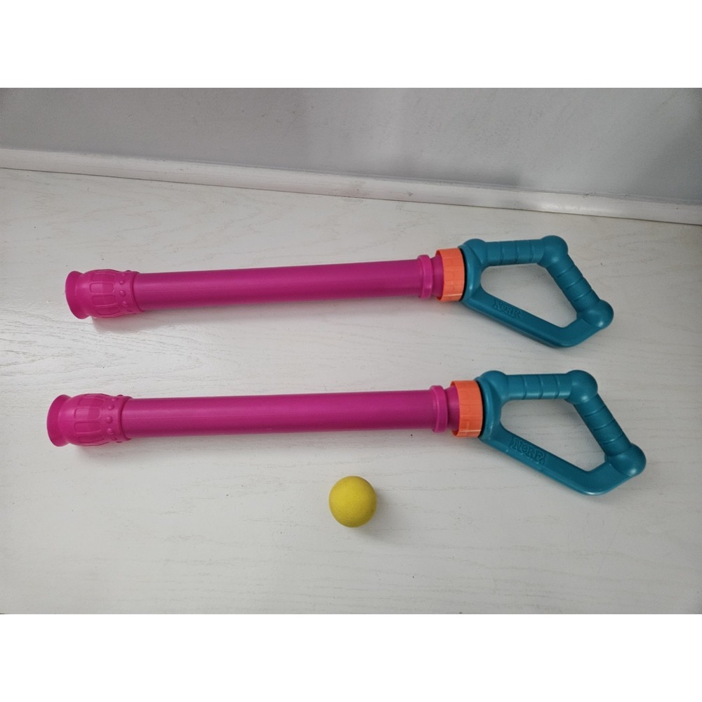 VTG 1989 Nerf‎ Tonka Blast-A-Ball Blasters Gun Shooters Launchers Set of 2